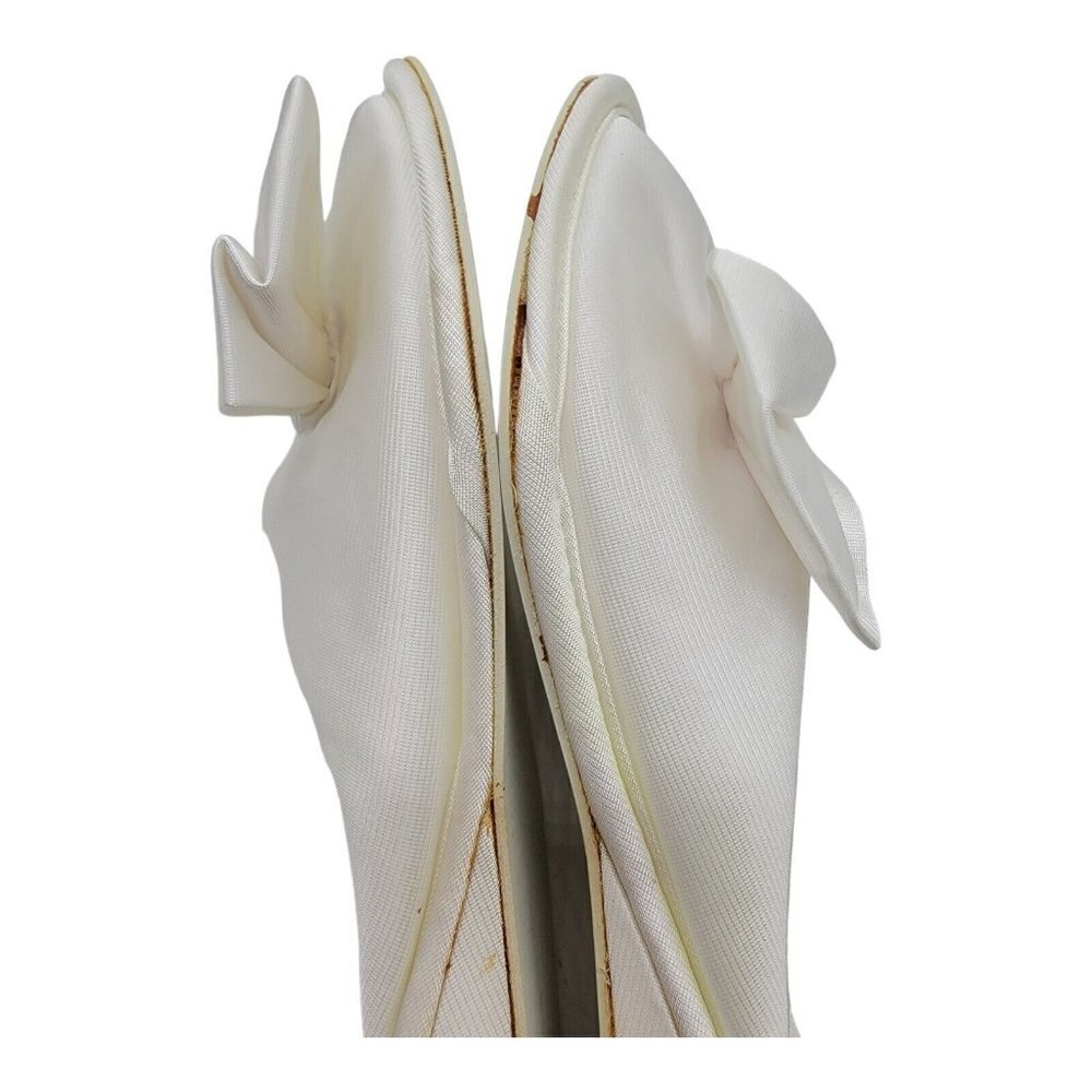 COPY - Vanity Fair Slippers Womens Sz L 8/9  Nylon Satin Peep Toe Vintage Made … - Picture 15 of 16